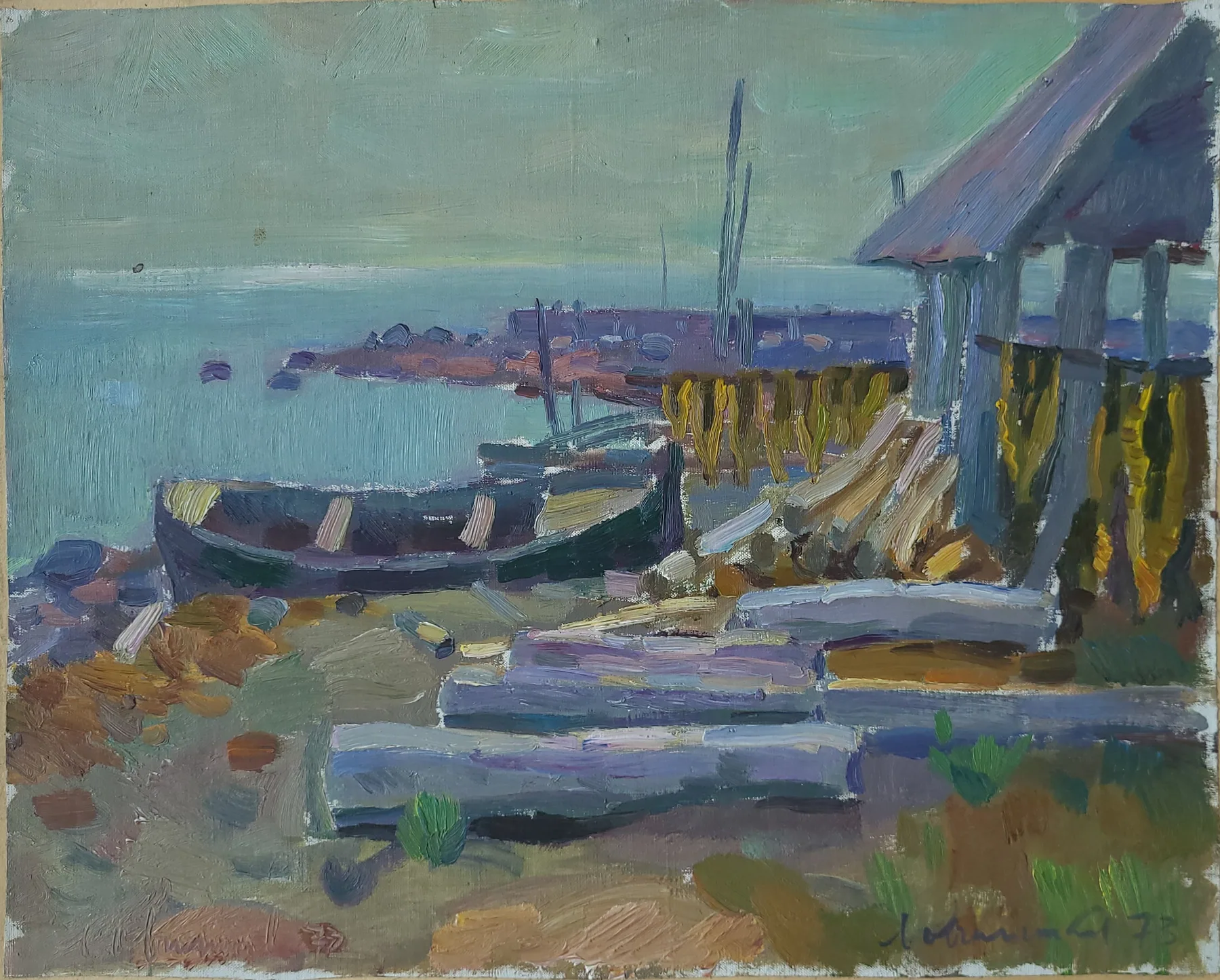 У сушилки водорослей (Соловки)