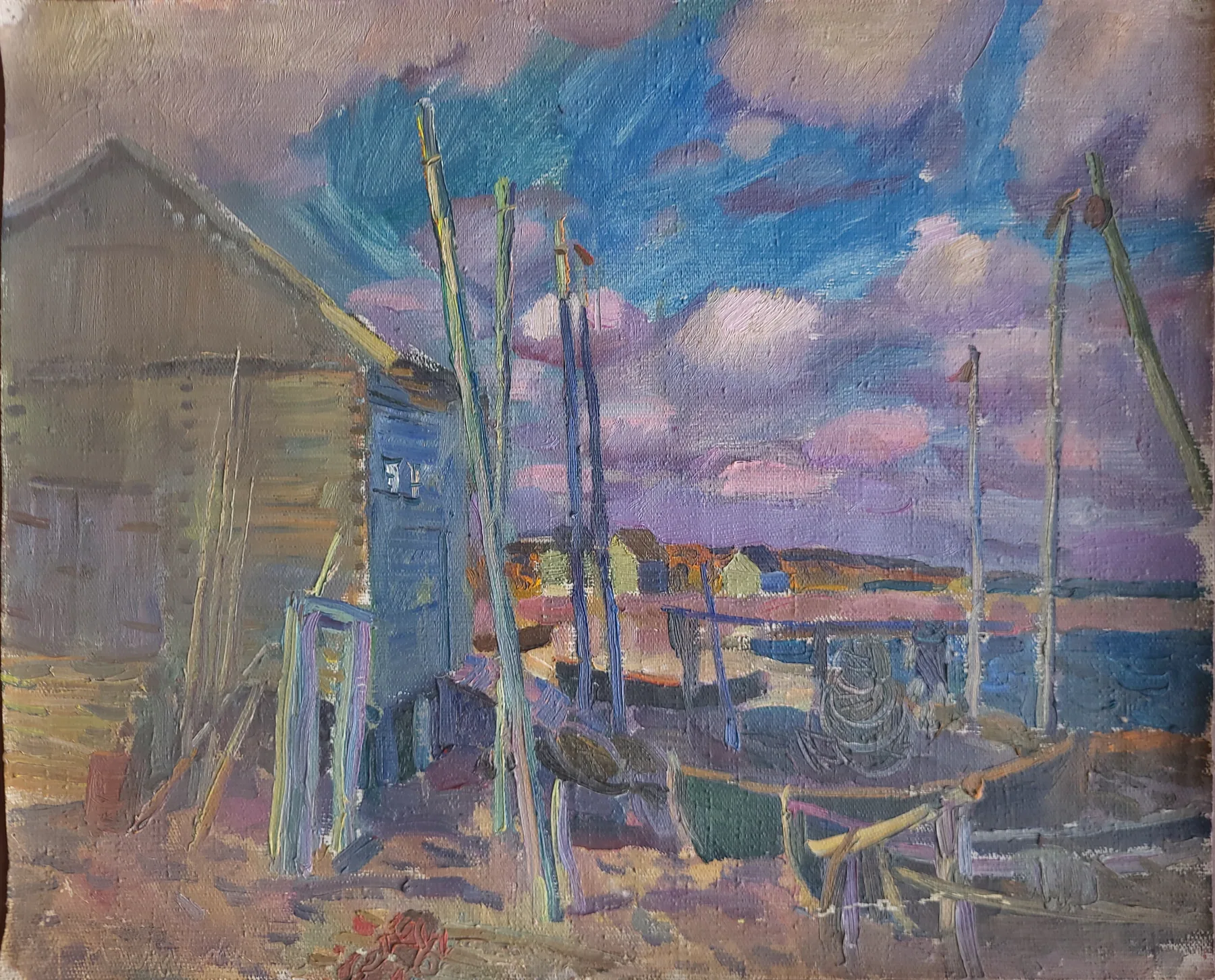 На берегу Белого моря (рыбаки)