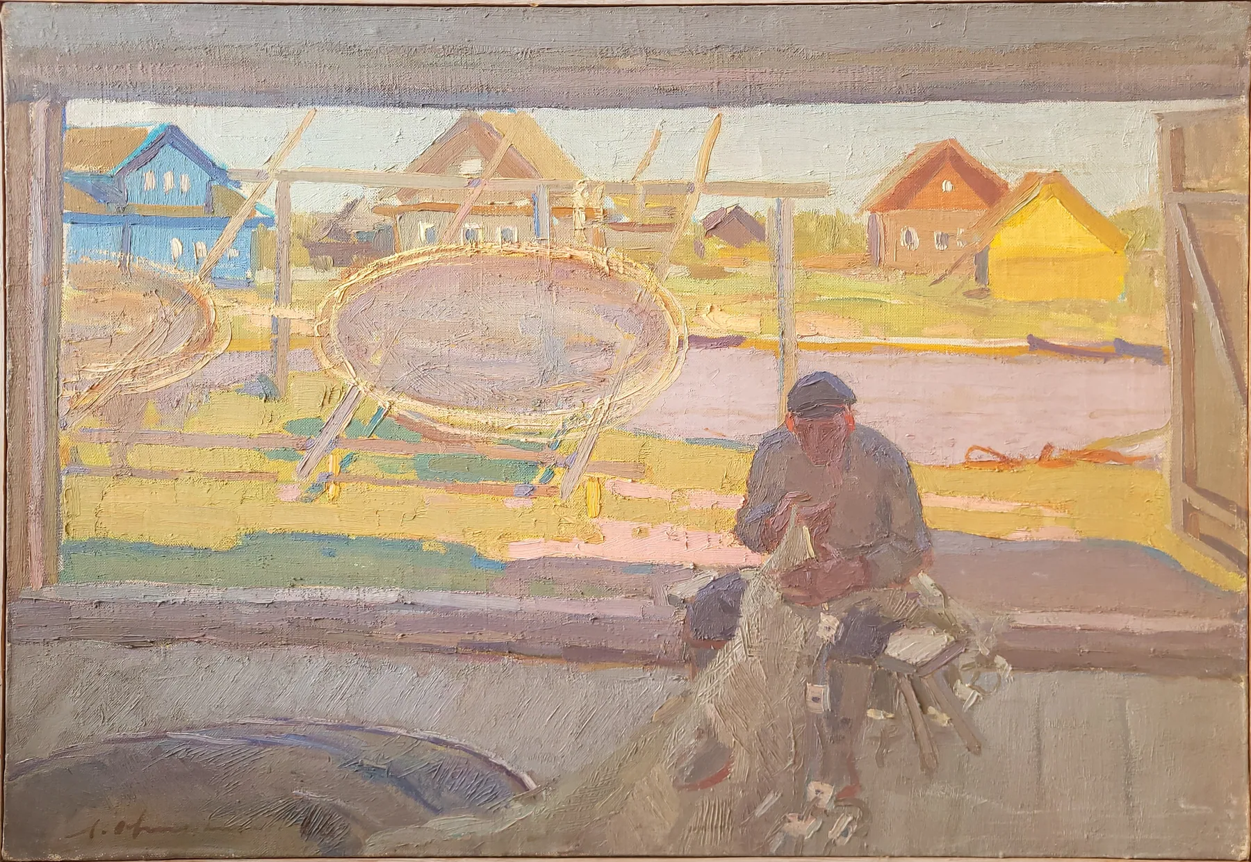 Рыбак в амбаре