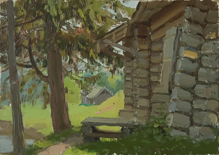 У бани