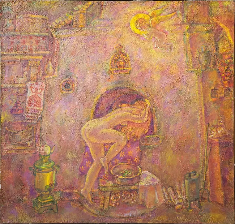 Из печки (зимняя баня в северной деревне)